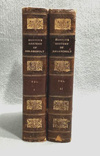 ANTIQUE THE ANATOMY OF MELANCHOLY ROBERT BURTON 2 VOLS 1804 LEATHER VERY CLEAN picture