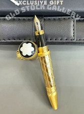 MONTBLANC Rudyard Kipling Writers Edition Gold Fountain Pen Gift Fast Shipping picture