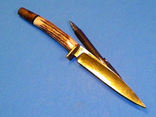 VINTAGE CHUCK STAPEL DAMASCUS KNIFE~~some damage picture