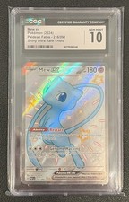 POKEMON PALDEAN FATES - MEW ex SHINY ULTRA RARE 216/091 - CGC 10 GEM MINT ENG picture