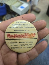 Rare Vintage Montgomery Ward Celluloid Advertising Knife Sharpener Stone picture