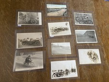 09: Lot of Ten Antique Motorcycle Related Images Vintage Photos Postcards RPPC picture