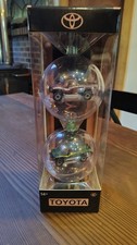 M2 Machines Toyota 1985 4x4 Truck Clear Ball Ornament Set 2 Boxed 1:64 picture