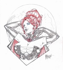 X-Men: Goblin Queen - 9x12 Original Art by Eros Mozart w/COA - NOT a Print picture