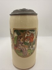 Vintage Gerz German Beer Stein 1L Pewter Lid Annchen von Tharau Made Germany picture