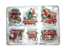 Danbury Mint Chihuahua Christmas Express 6pc Train Set Holiday Decor Collectible picture
