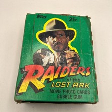 Vintage 1981 Topps Raiders of the Lost Ark 31 Unopened Packs & Display Box picture