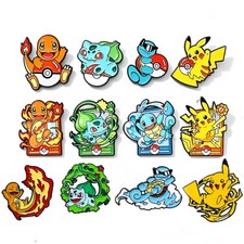 12pcs Set Anime Pokemon Enamel Pins picture