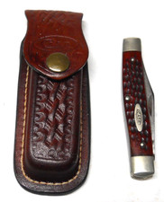 Vintage 1965-69 Case XX USA 6292 Redbone 2 Blade Stockman Jack Knife with Sheath picture