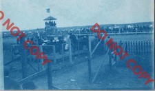 WOW c1905 Cheyenne Frontier Days Park Wyoming WY Race Cyanotype Photo 4x2.5” picture