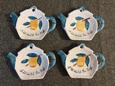 Vintage Tea Bag Holder Lemons 