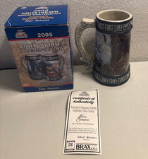 2005 MILLER HOLIDAY BEER STEIN FOUR SEASONS AMERICA'S MAJESTIC WILDLIFE COA BOX picture