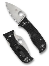 Spyderco Lil' Temperance 3 Lightweight Knife Serrated VG-10 Blade FRN C69SBK3 picture