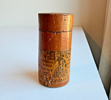 Antique 19th Century A.M. Pollak Vienna Wooden Match Case Congreves Tobacciana picture
