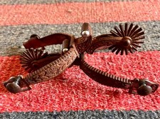 Cool JWP Jeremiah Watt Cowboy Buckaroo Vaquero Western Riding Spurs Great Cond picture