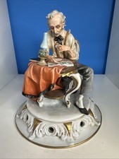Vintage Tiche Galletti Capodimonte “Stamp Collector Figurine” Italy 7” Rare picture