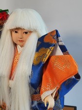 Vintage Japanese Silk Kabuki Doll Renjishi / Kagami Jishi Lion Dance Performer picture