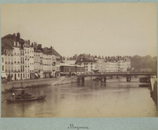 France, Bayonne albumen print 17x22 circa 1880 colors print picture
