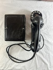Vintage Western Electric Black Rotary Dial Space Saver Wall Mount Phone Old picture