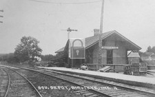 Railroad Train Station Depot Birdseye Indiana IN - Reprint picture