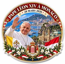 Sticker souvenir of the visit of Pope Leo XIV to Monaco on 28 March 2026 LZ076 picture