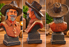Vintage D. Monfort 1989 Cowboy Bust Western Sculpture Hand Painted Figurine   picture
