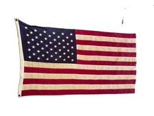 Vintage 1960s Bulldog U.S. Treasury Dept American 50 star Sewn Flag 3’x5’ picture