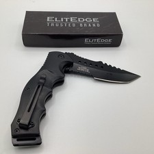 ElitEdge #10-932BK Cleaver Blade Black Tactical Outdoor Knife  NIB  Ships Free picture