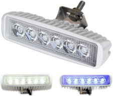 Dual Color LED Boat Spreader Light Deck Flood Beam Stainless Hardware & Bracket picture