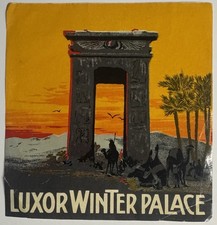 Rare c1930s Luxor Winter Palace Egypt Hotel Luggage Label Travel Ephemera picture