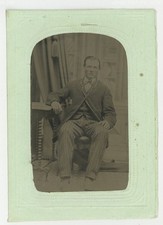 College Student Man 1870 Fraternity Preppy Ivy League Tintype Photo Q10013 picture