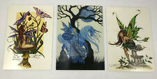 3 Vtg Amy Wood Fairy Postcards Print '99-'01 Music for Butterflies C&D Visionary picture