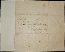 Historic 1839 Letter Elisha Lee to Lawrence Washington Esq. re: New Carriage picture