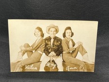 RPPC 1940-50'S RAY LITTLE'S RADIO COWBOY SHOW WLBZ BANGOR, ME HELEN, RAY & ANN picture