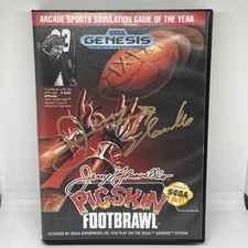 Jerry Glanville's Pigskin Footbrawl (Sega Genesis, 1992) SIGNED Cover BAS Auth. picture