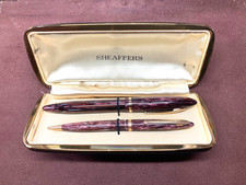 SHEAFFER LARGE ROSEGLOW SET IN BOX SUPERB picture