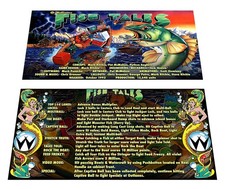 Williams Fish Tales Pinball Custom Apron Instruction Cards picture