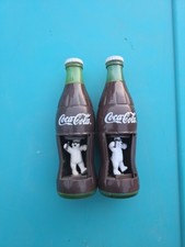 2000 Coca-Cola - Vintage Wind Up Bottle Spinning Polar Bear Toy works Set Of 2 picture