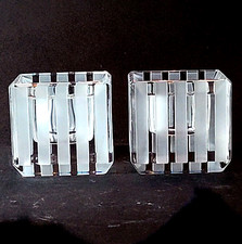 VERA WANG MODERN GRAPHIC VOTIVE CANDLE HOLDERS, Crystal, 3
