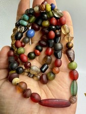 Antique Multicolor Unique Mix  Glass  Trade Beads – Unique Collectible Strand picture