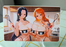 Nami & Boa Plastic Waifu Trading Card  One Piece picture