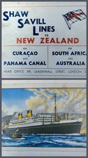 Vintage Shaw Savill Lines Souvenir Playing Cards c1930's John Waddington Sealed  picture