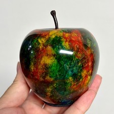Natural Taiwan Seven Color Jade Apple Polished Crystal Decor Collectible Gift picture