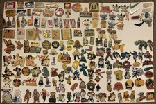 LOT OF 160+ VINTAGE PINS COKE MCDONALDS HARLEY COMIC BOOK FOOD BEER SONY 90S 80S picture