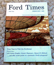 Vintage February 1962 Ford Times Car Magazine Seattle World's Fair Space Needle picture