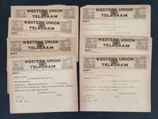 1918 antique WWI 9pc TELEGRAM clarksville tn STUDENT ARMY TRAINING CORPS history picture