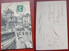 POSTCARD POSTCARD ST. ETIENNE - SCRAP MARKET -1909 LOIRE LOIRA picture