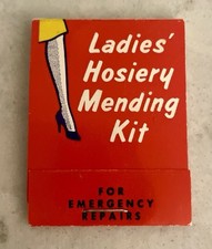 Vintage Wonder Bread Advertising Ladies Hosiery Mending Kit Matchbook Sewing picture