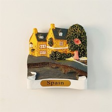 Spain Creative Dwellings Collectible Tourist Souvenir 3D Resin Fridge Magnet picture