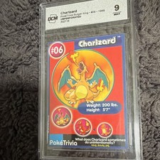 Nintendo Pokémon Charizard PokéTrivia Burger King #06 1999 Unperforated picture